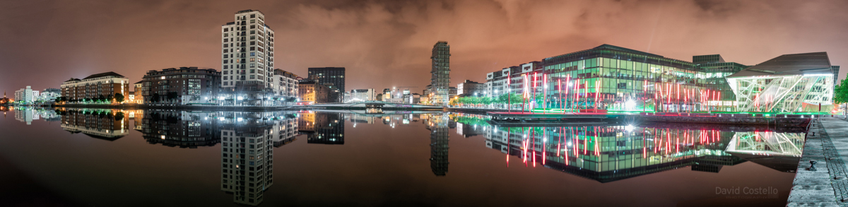 A limited Edition of this giant panoramic picture of Grand Canal Dock in Dublin.