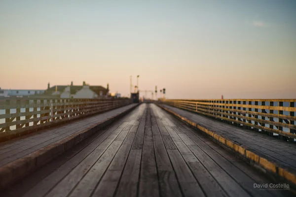 The Wooden Bridge in Clontarf at sunrise on a summer morning.
